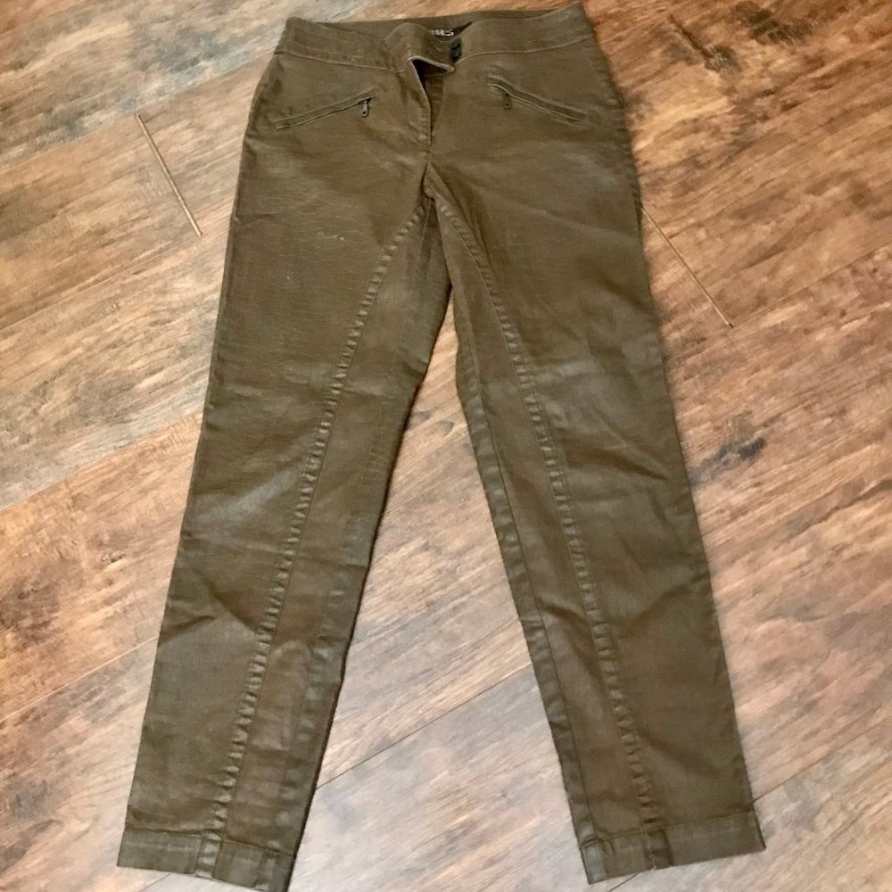 Zerres Brown Faux Leather Straight Leg Pants – Size 36 (US 4/27), excellent
